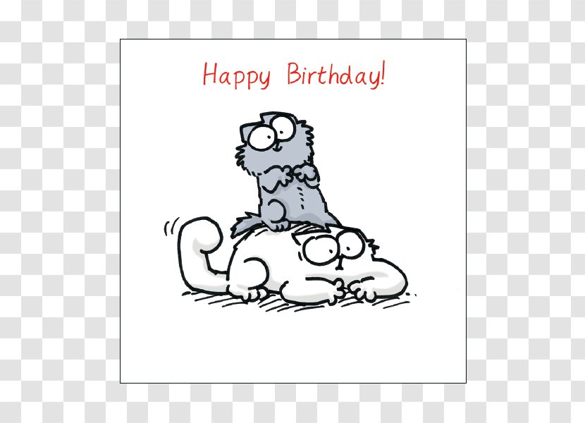 Simon's Cat Kitten Birthday Greeting & Note Cards - Watercolor Transparent PNG