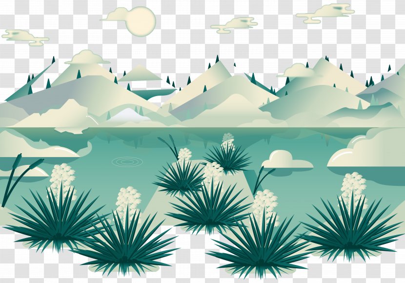 Painted Desert Gobi - Hand-painted Transparent PNG