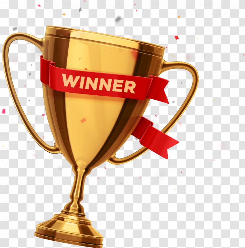 Online Bingo Award Trophy Prize - Coffee Cup - Gold Transparent PNG