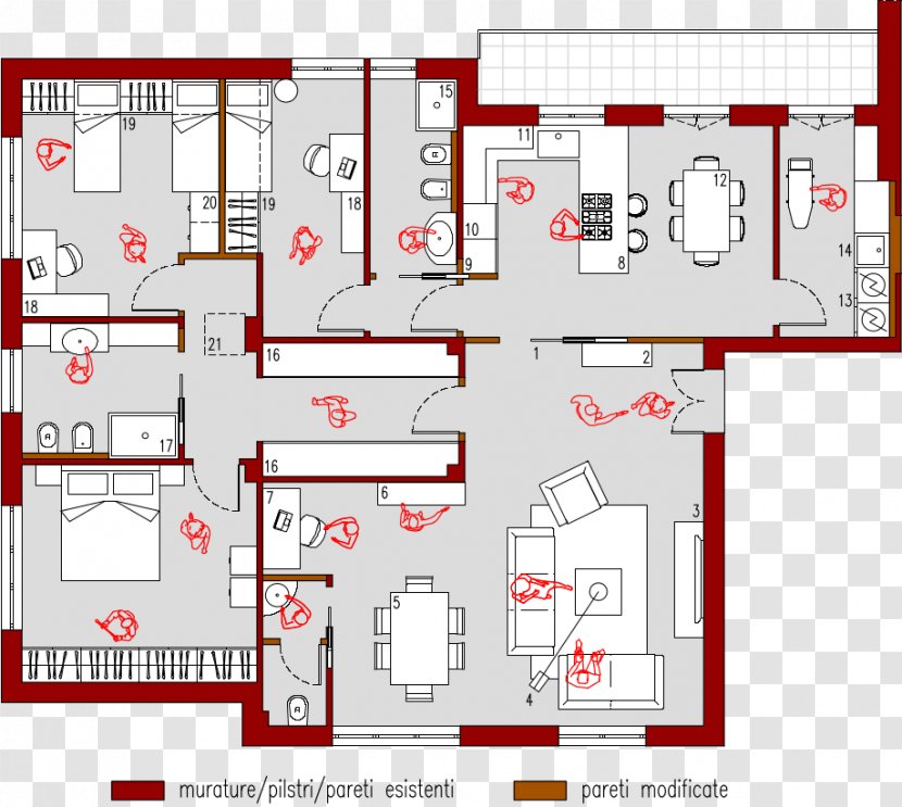 Floor Plan Architecture Organization - Area - Design Transparent PNG
