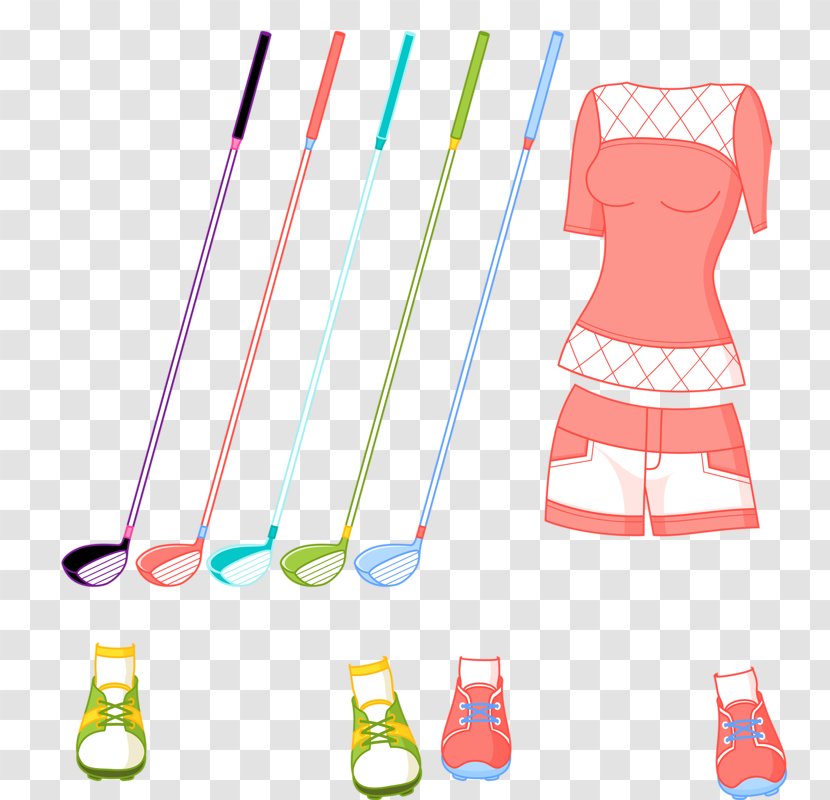 Clothing Pink Illustration - Golf - Clubs And Clothes Transparent PNG