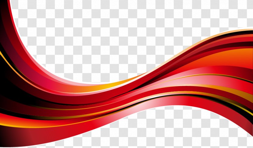 Graphic Design Wallpaper - Red - Abstract Geometric Curve Transparent PNG