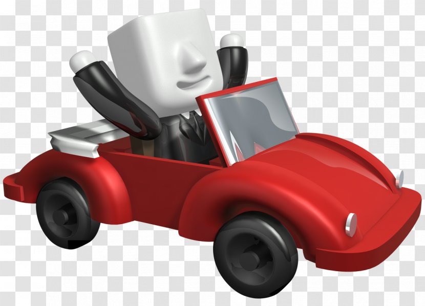 3D Computer Graphics Film - 3d - Square Head Villain Driving A Luxury Car Transparent PNG