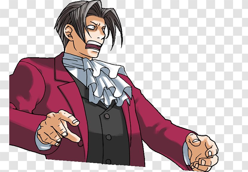 Ace Attorney Investigations: Miles Edgeworth Character Sticker Thumb - Heart - Issou Hd Transparent PNG