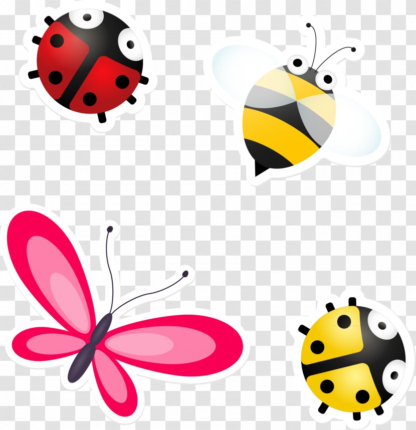 Insect Butterfly Bee - Cartoon Transparent PNG