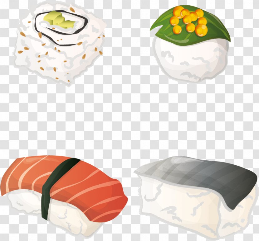 Sushi Japanese Cuisine Food Euclidean Vector - Drink Transparent PNG