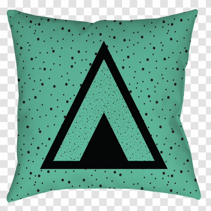 Throw Pillows Cushion Green Triangle - Turquoise - Pillow Transparent PNG