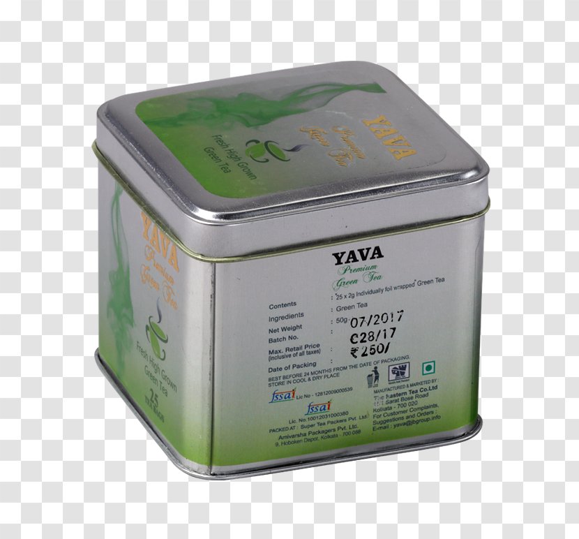 Green Tea Tin Box YAVA! Flavor - Flower - Herbal Bags Packaging In Transparent PNG