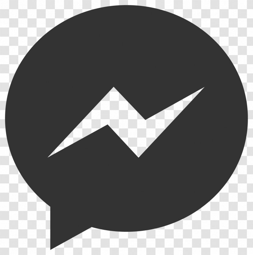 Social Media Facebook Messenger - Triangle - Black Logo Transparent PNG