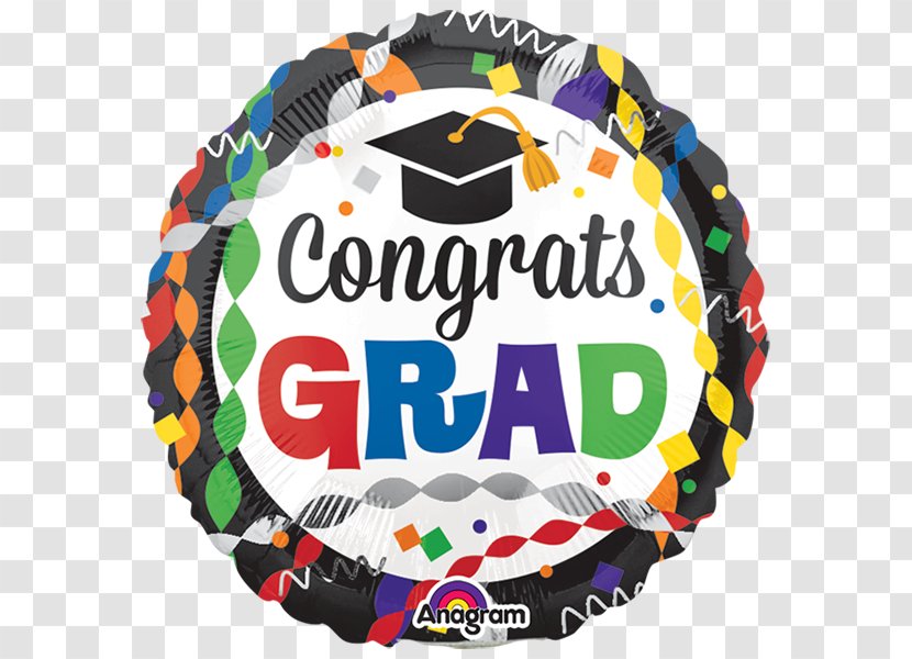Mylar Balloon Graduation Ceremony Birthday Party - Congrats Grad Transparent PNG