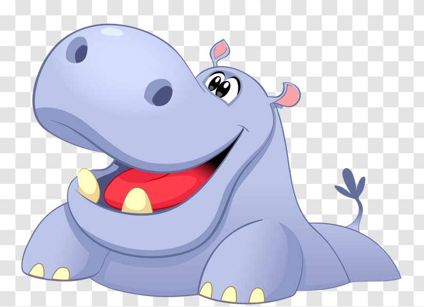 Hippopotamus Cartoon - Watercolor - Hippo Transparent PNG