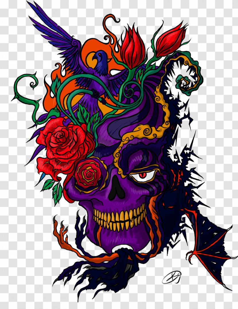 Tattoo Color - Calavera - Image Transparent PNG