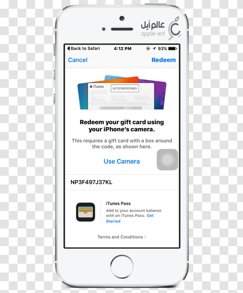 Gift Card Apple Wallet ITunes - Storedvalue - Dark Room Transparent PNG