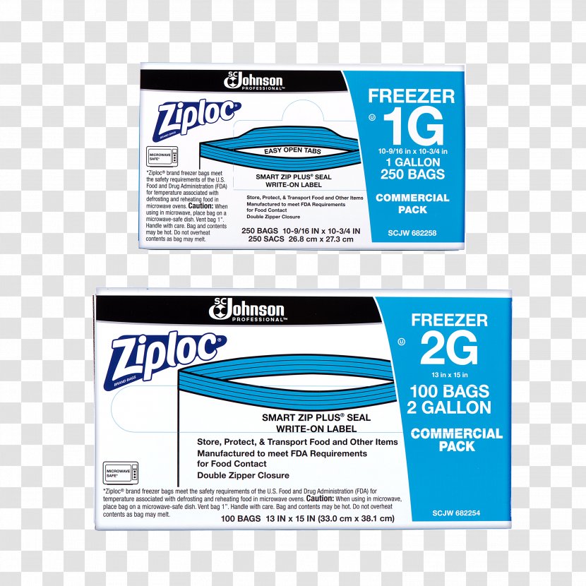 Ziploc Zipper Storage Bag Freezers S. C. Johnson & Son Transparent PNG