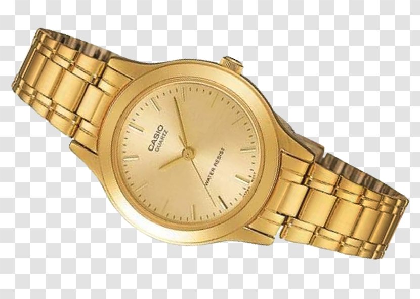 Gold-204 Casio Watch Strap - Gold Transparent PNG
