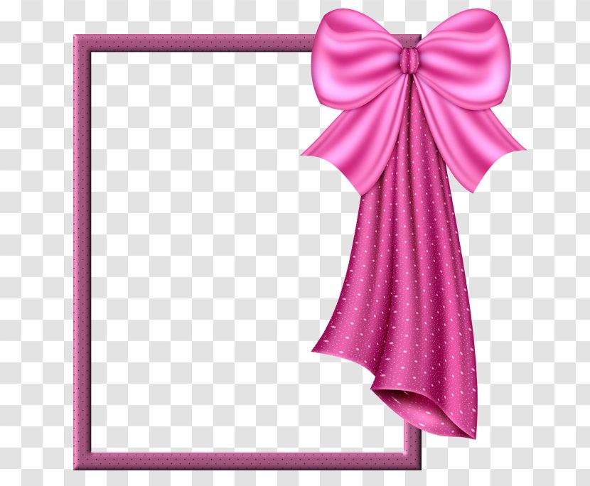 Picture Frame Free Clip Art - Pink Bow Pictures Transparent PNG