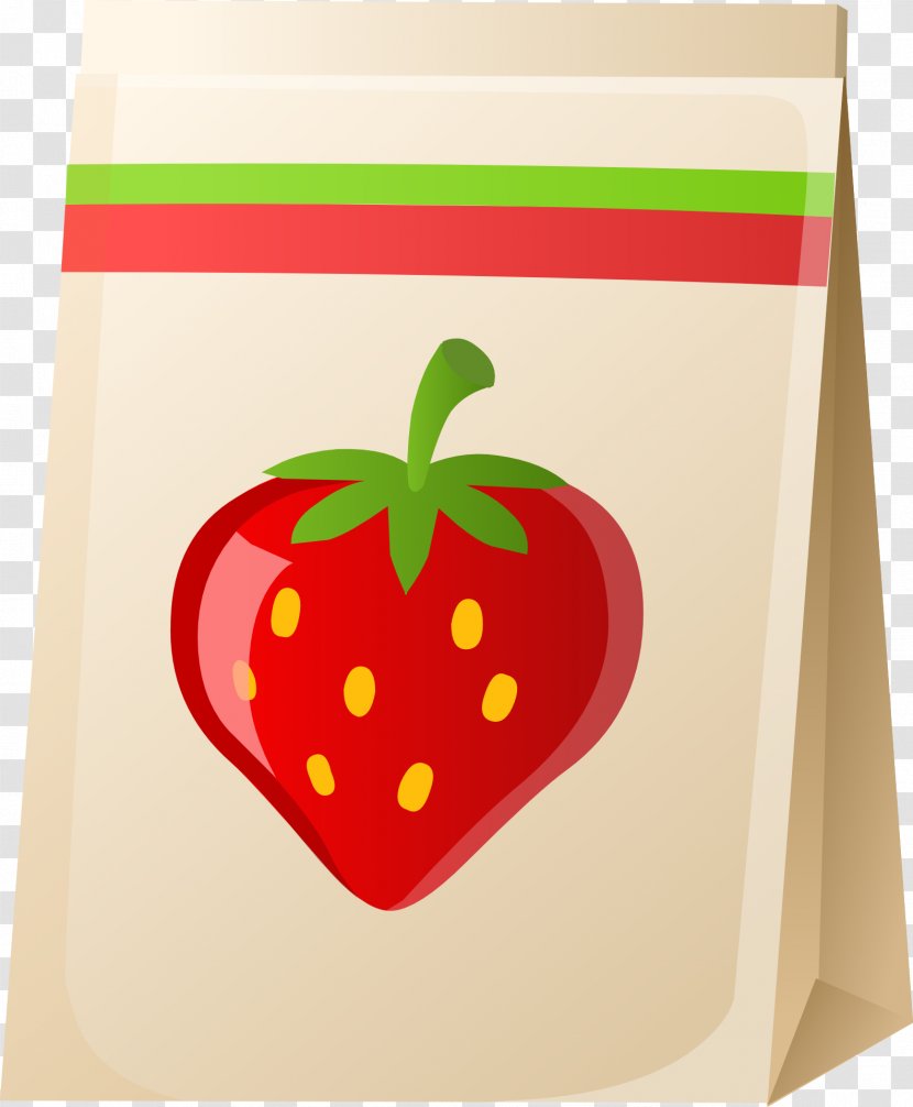 Strawberry Louis Delhaize Maffe Recipe Vegetarian Cuisine Food - Strawberries - Handbag Drawing Transparent PNG