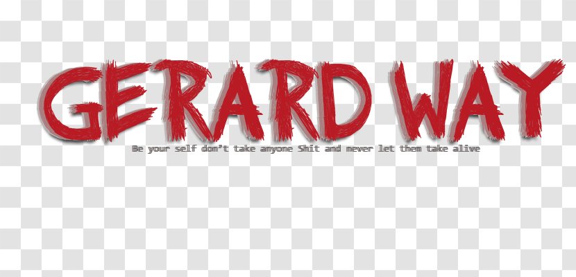 Logo Brand Font - Red - Gerard Way Transparent PNG