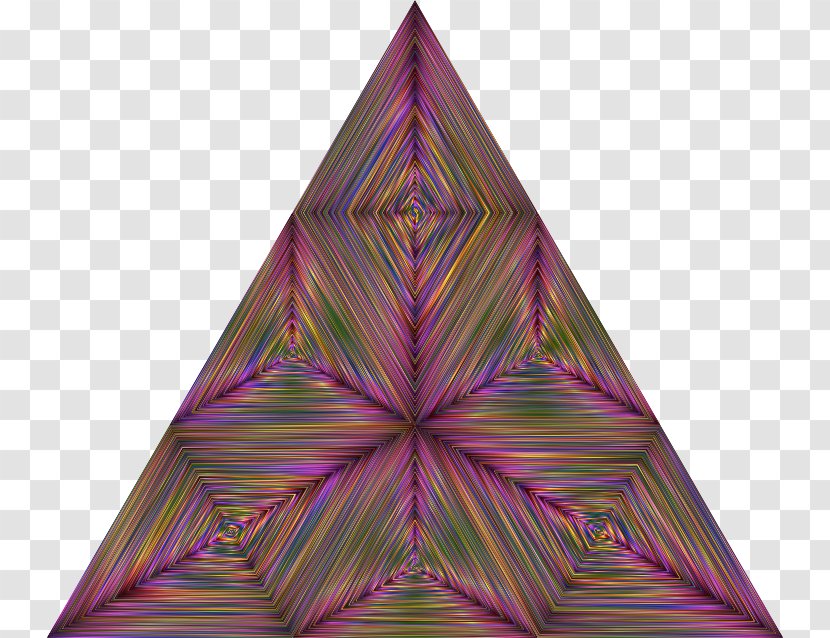 Triangle Geometry Pyramid - Purple Transparent PNG