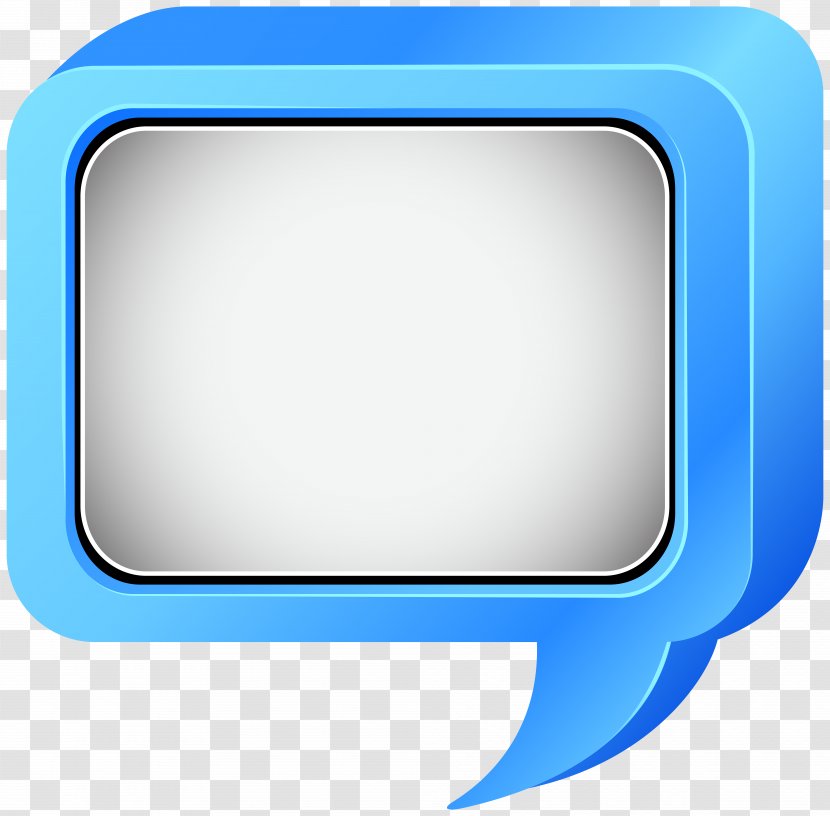 Icon Text Display Device Multimedia - Aqua - Bubble Speech Blue Clip Art Transparent PNG