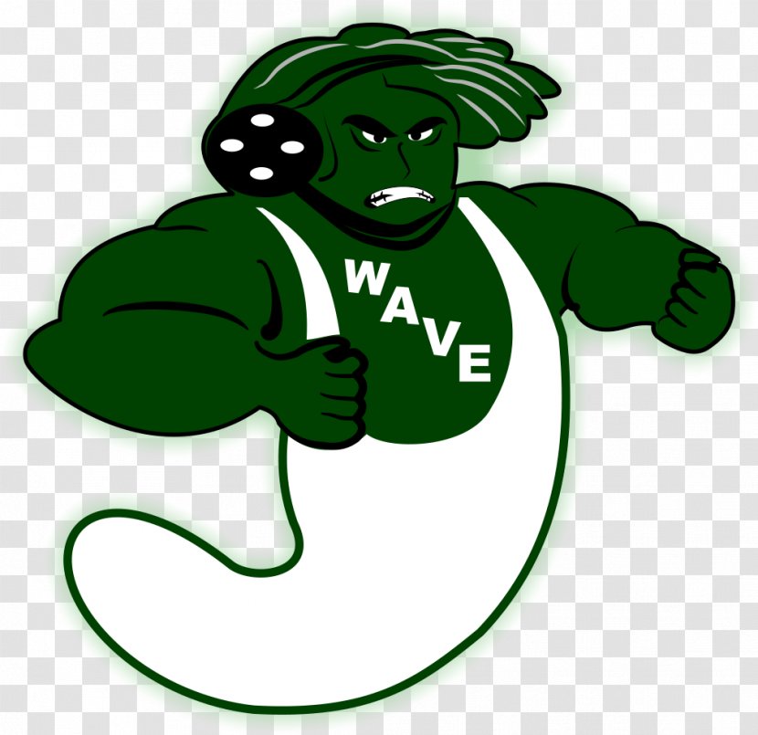 New Milford High School Wrestling Sport Town Green - Headgear - Waves Transparent PNG