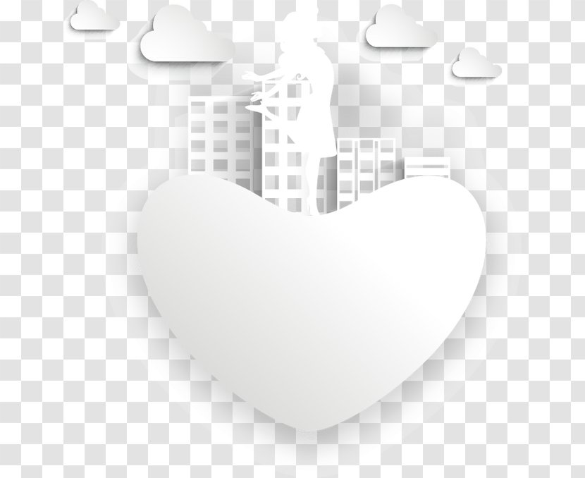 Black And White Heart - Monochrome Photography - Women's Day Element Transparent PNG
