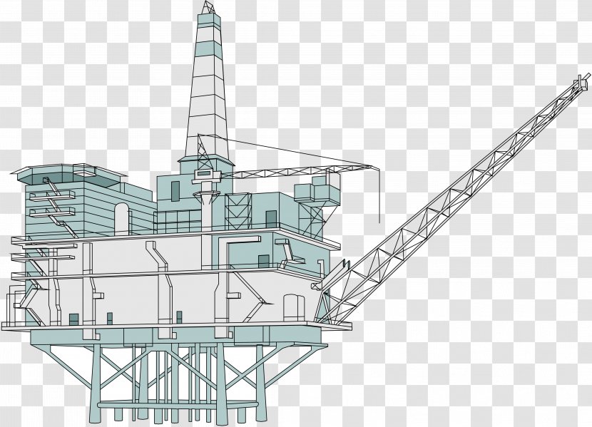 Oil Background - Well - Crane Tower Transparent PNG