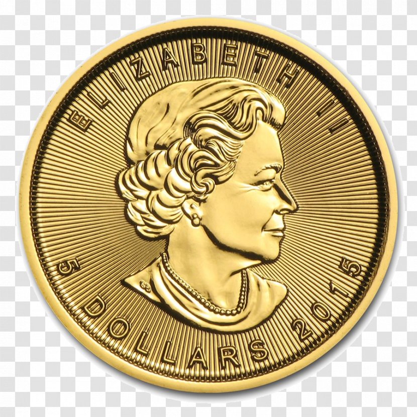 Canadian Gold Maple Leaf Bullion Coin - Bronze Medal Transparent PNG