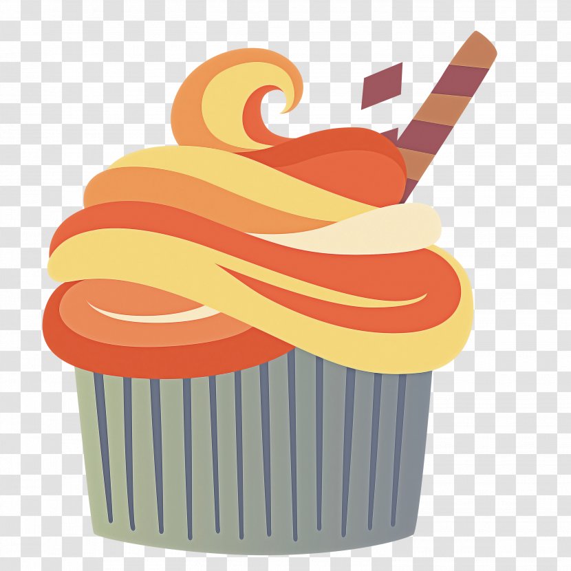 Orange - Cupcake - Cream Food Transparent PNG