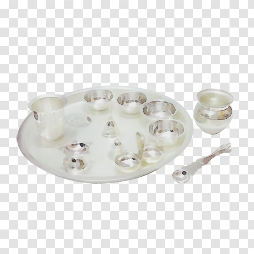 White Bowl Glass Metal Tableware - Watercolor - Ceiling Transparent PNG