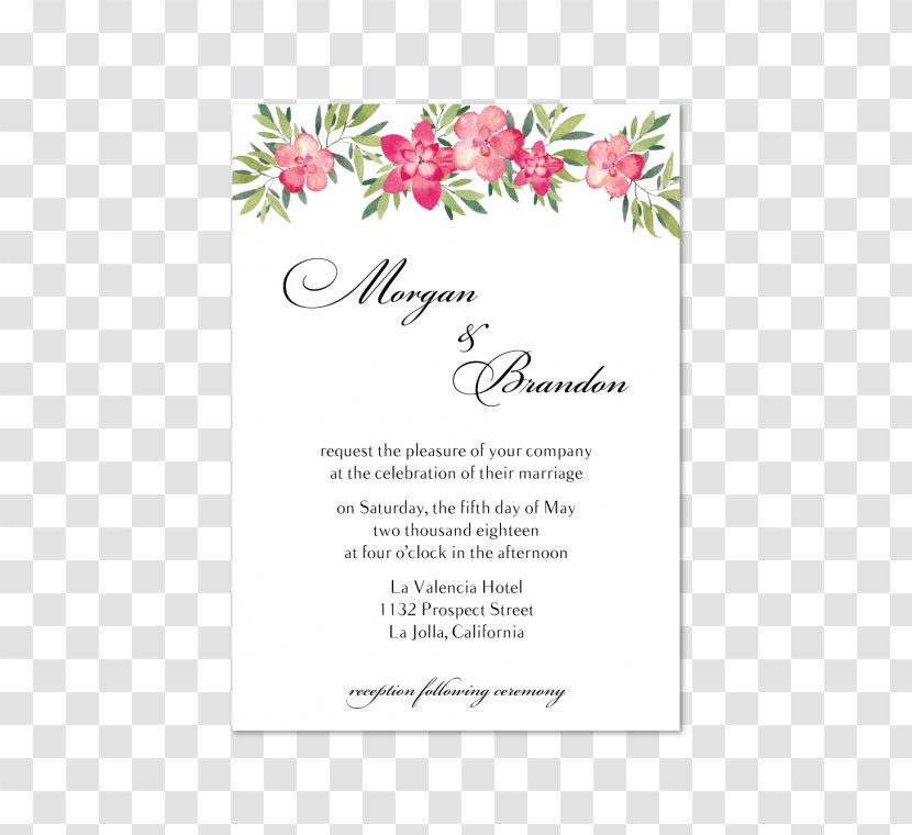 Wedding Invitation Floral Design Convite - Flowering Plant - Paper Transparent PNG