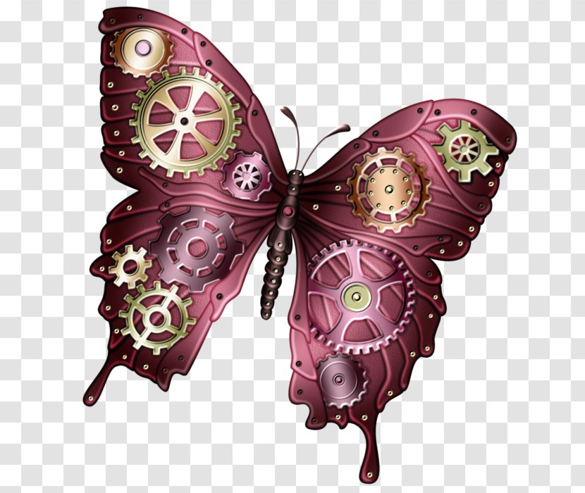 Butterfly Steampunk Clip Art - Arthropod Transparent PNG