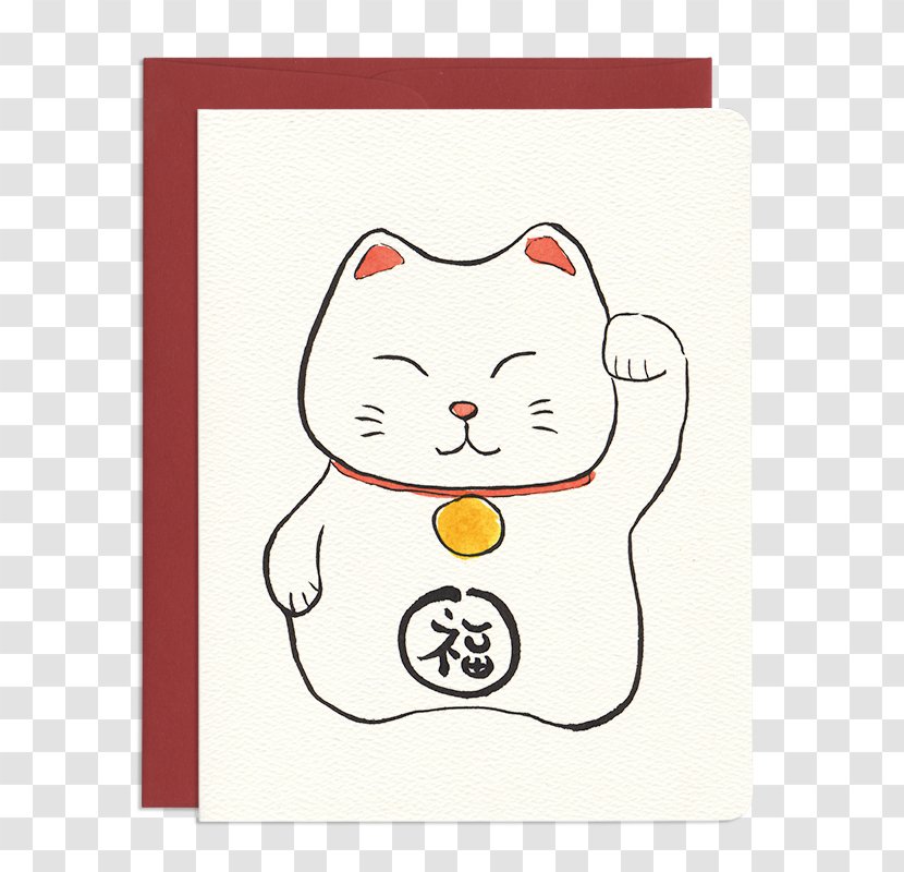 Cat Maneki-neko Paper Luck Whiskers - Flower - Maneki Neko Transparent PNG