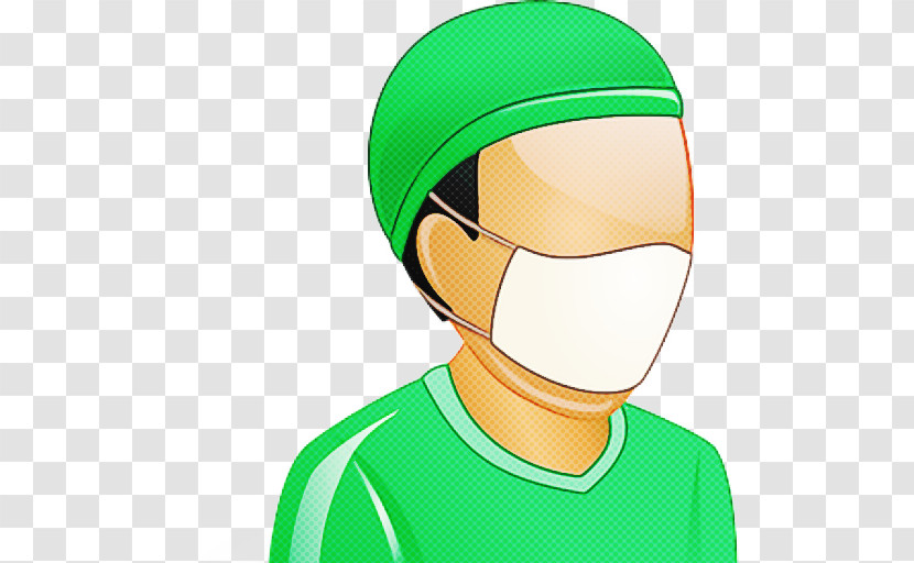 Green Head Yellow Helmet Headgear Transparent PNG
