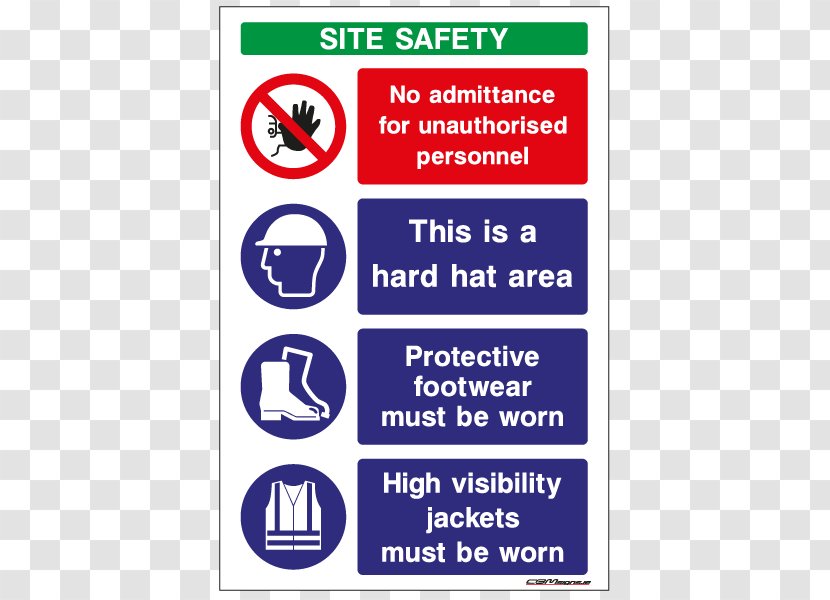 Occupational Safety And Health Construction Site Brand Sign - Admittance Transparent PNG