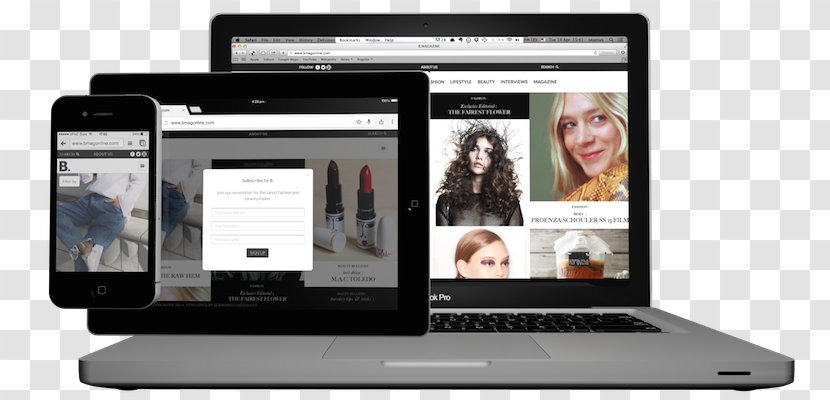 Online Magazine Mobile App Publication Netbook - Lifestyle - Fashion Design Transparent PNG