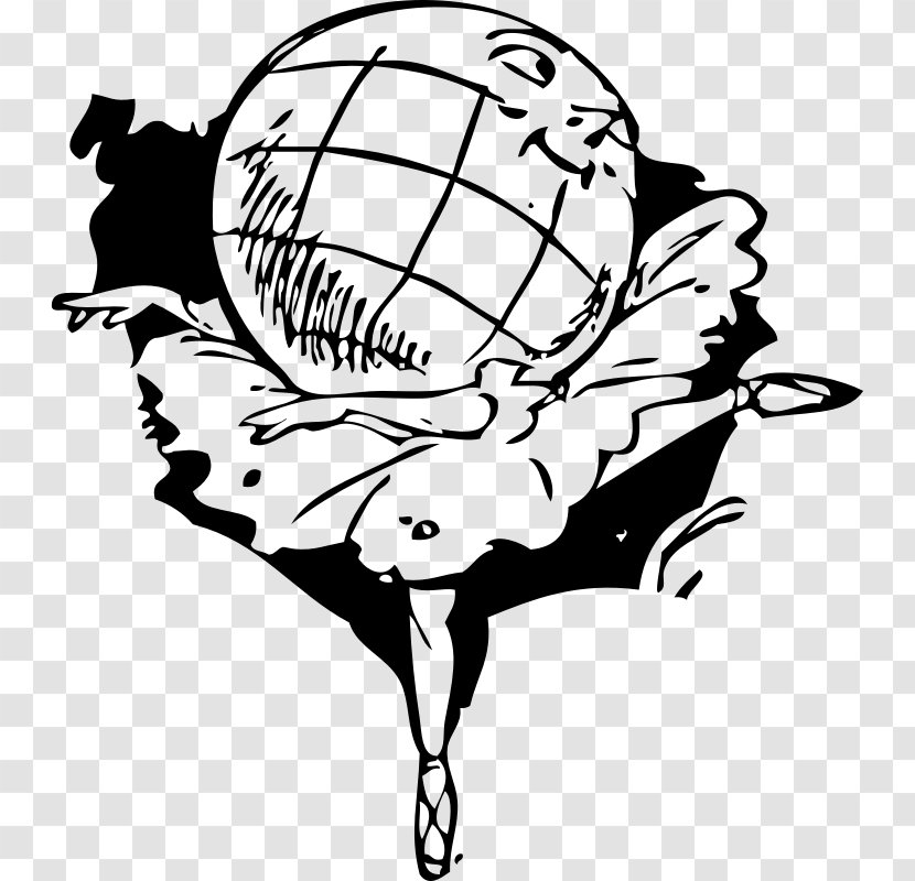 Earth Globe World Clip Art - Monochrome Photography - Line Transparent PNG