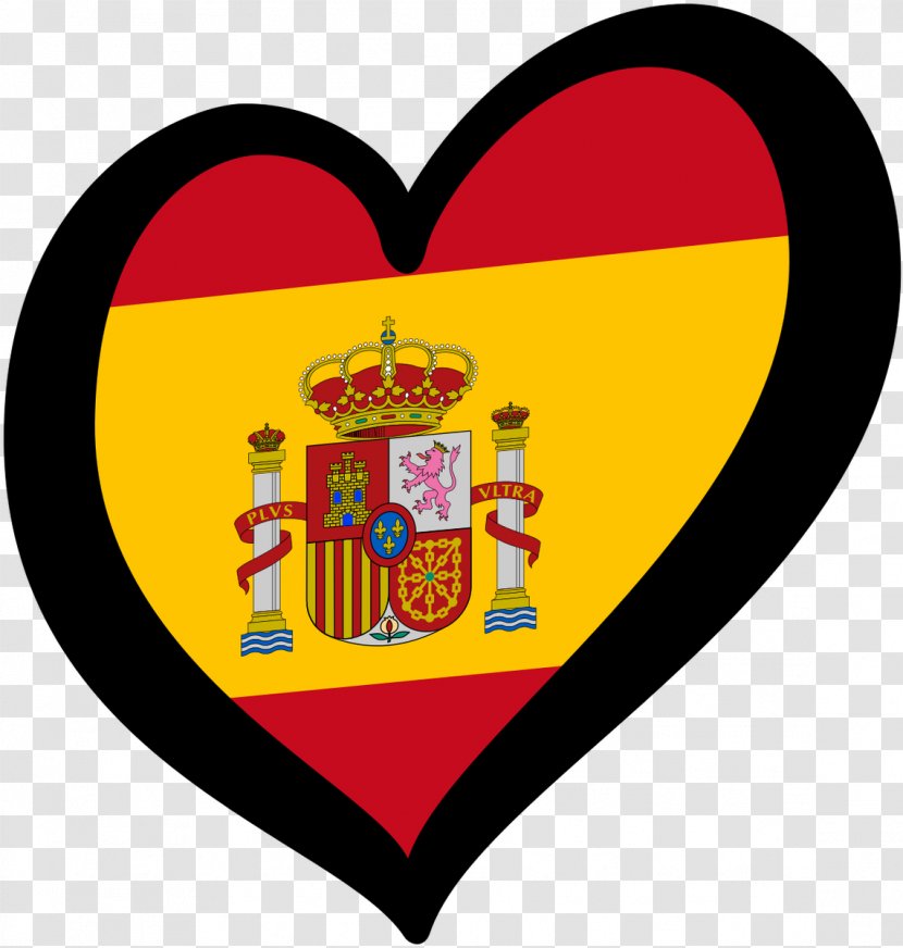 Flag Of Spain Spanish Civil War Clip Art - Heart Transparent PNG