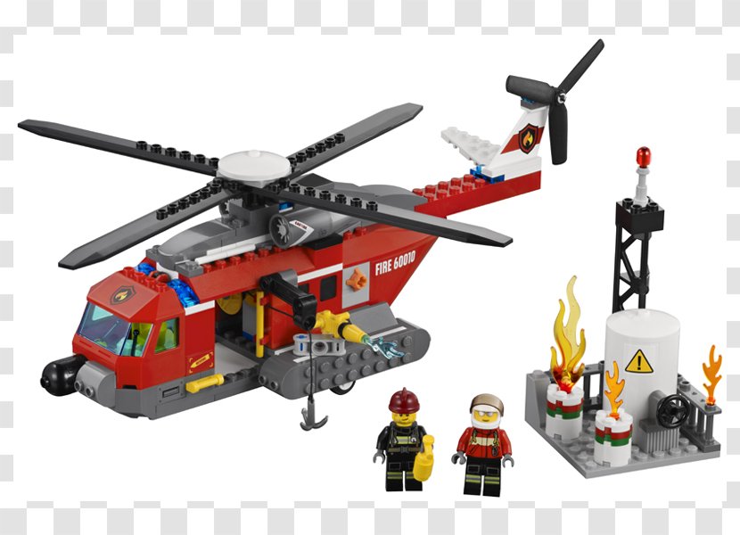 Helicopter Lego City Bricklink Toy - 60061 Airport Fire Truck Transparent PNG