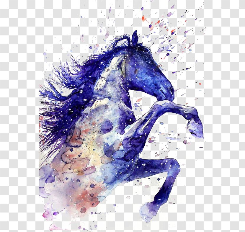 Horse Watercolor Painting Tattoo Drawing - Ritmeester Transparent PNG