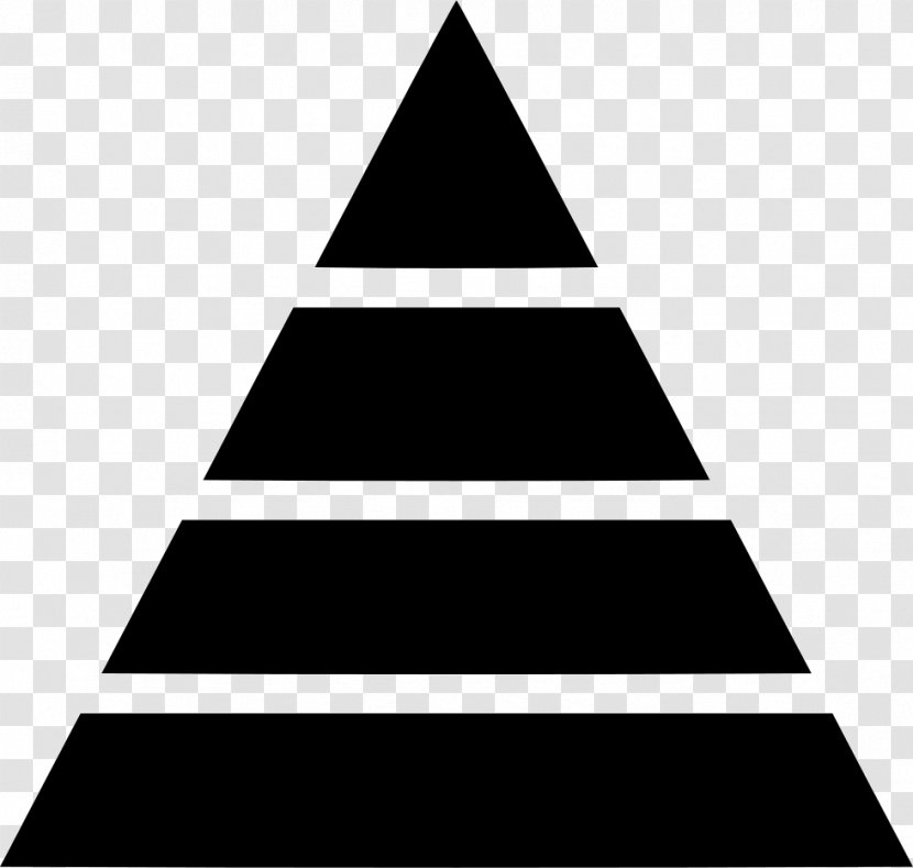 Black And White Monochrome Cone - Triangle Transparent PNG