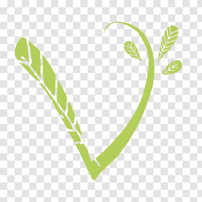 Logo Brand Veganism Simple Green - New Look - Plant Stem Transparent PNG