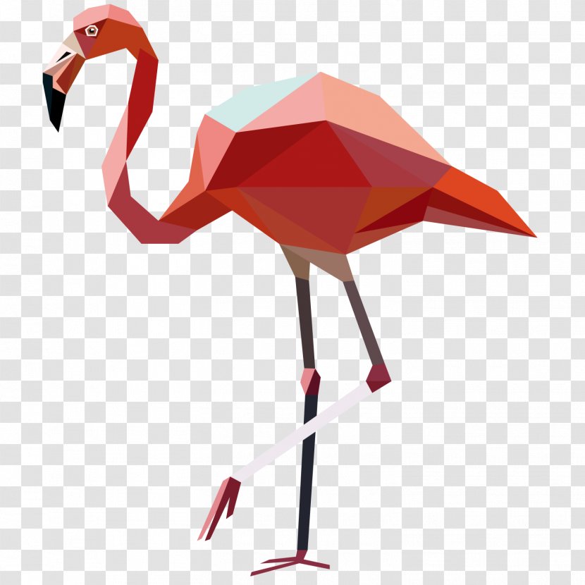 T-shirt Flamingos Bird Common Ostrich - Polygonal Transparent PNG