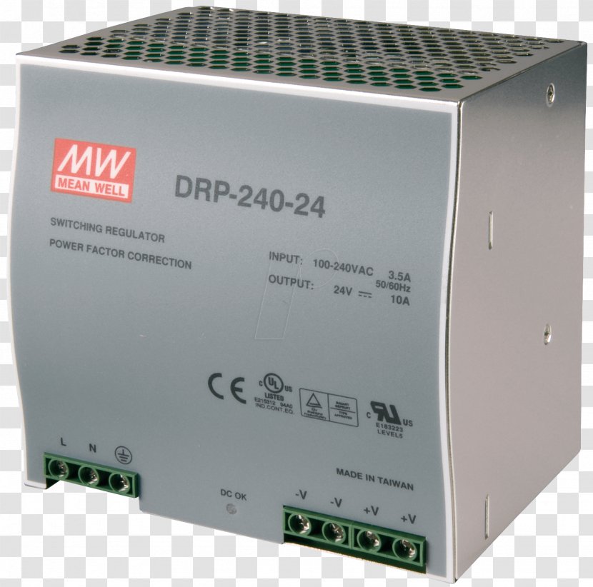 Switched-mode Power Supply Converters DIN Rail MEAN WELL Enterprises Co., Ltd. Disaster Recovery Plan - Electronics Accessory - Host Transparent PNG