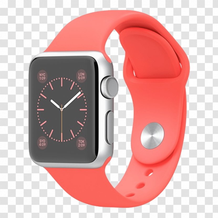 Apple Watch Series 3 2 1 Sport - Smartwatch - Pink Band Transparent PNG