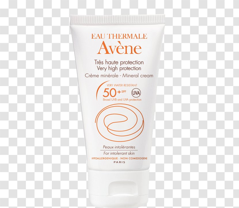 Sunscreen Avène Lotion Cream Mineral - Spf Transparent PNG