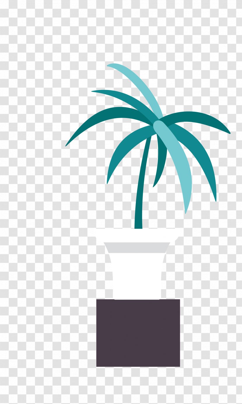 Plant Bonsai Bamboo - Vector Blue Pots Of Plants Transparent PNG