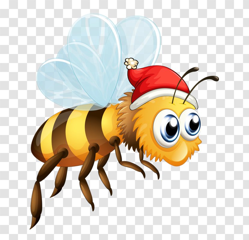 Bee Insect Illustration - Art - Hat Transparent PNG
