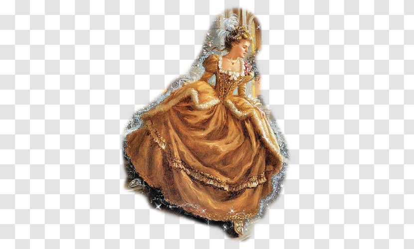Cinderella Illustrator Fairy Tale Godmother Illustration - Art - Gold Dress Women Transparent PNG