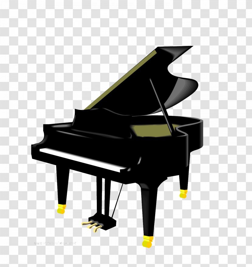 Grand Piano Musical Instrument Keyboard - Silhouette - Gorgeous Black Transparent PNG